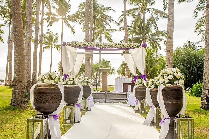 An outdoor beach wedding setup (representational image)