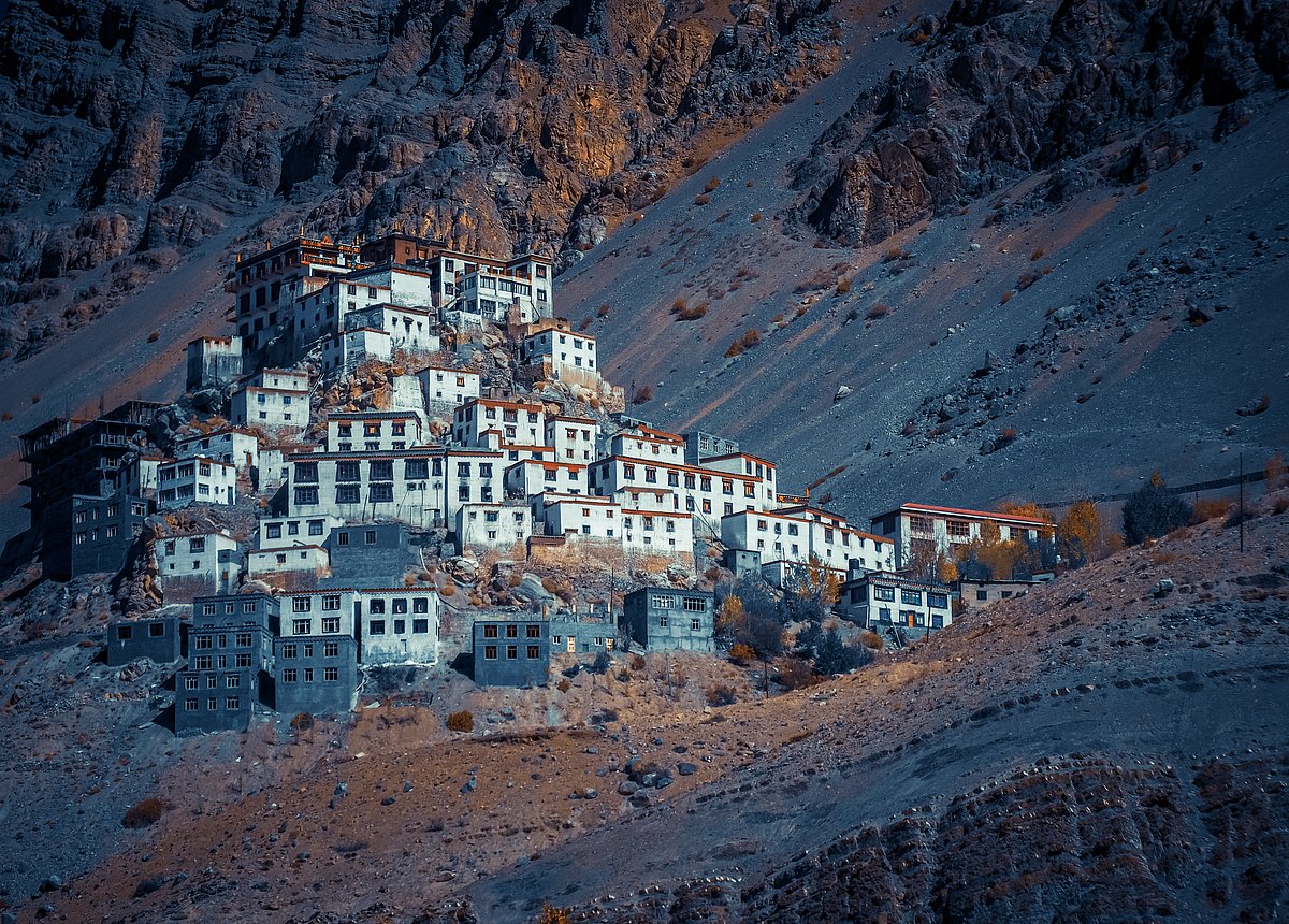 Key Monastery near the town of Kaza, Himachal Pradesh