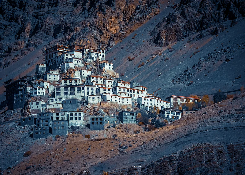 Key Monastery near the town of Kaza, Himachal Pradesh