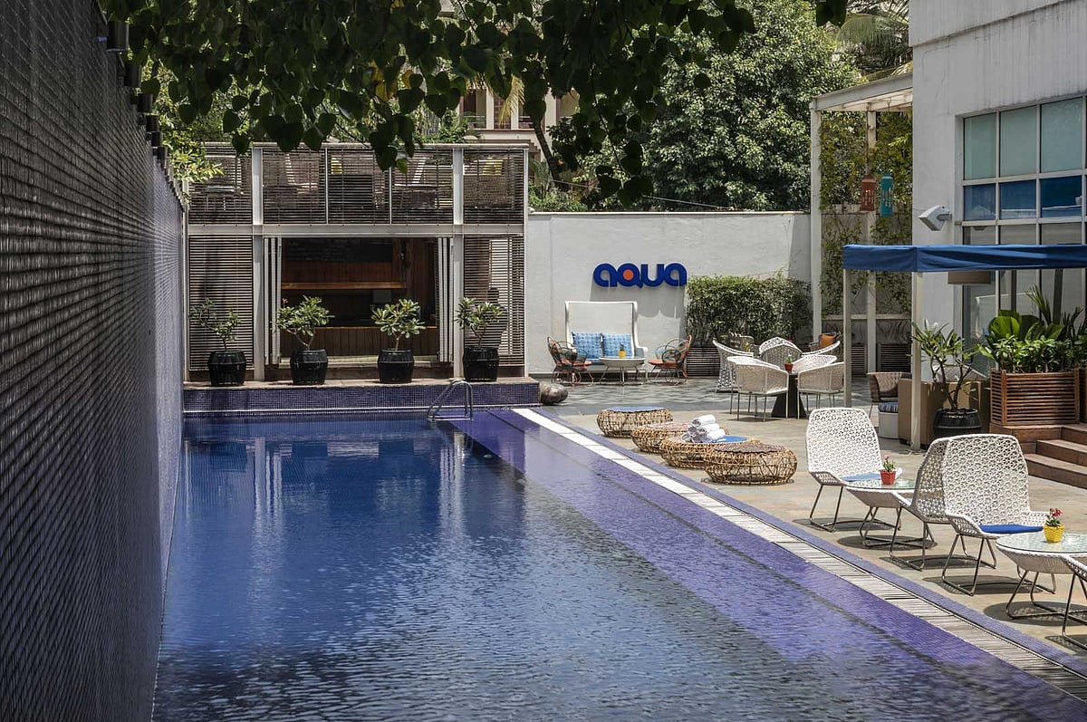 The poolside lounge at The Park Bangalore