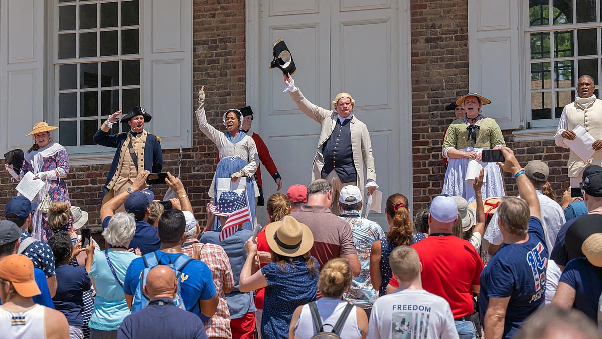 There will be reenactments of the Declaration of Independence at Colonial Williamsburg on the Fourth of July