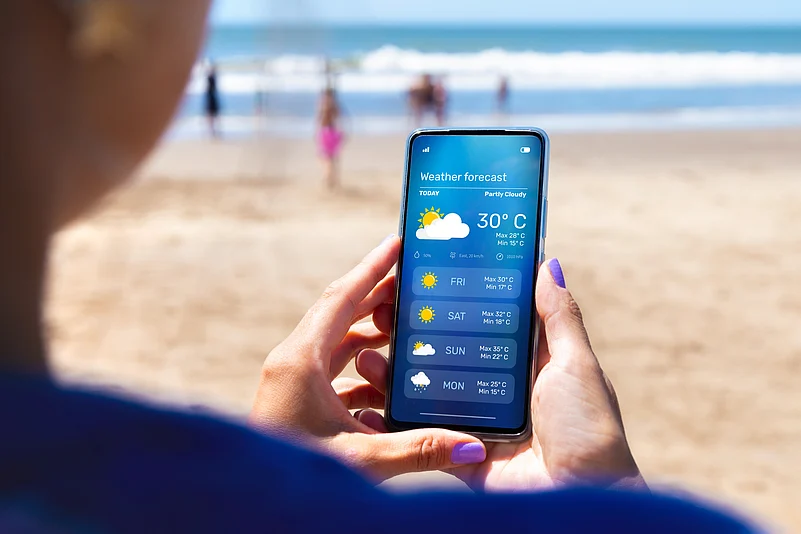 Use your smartphones weather app to track temperatures throughout the day
