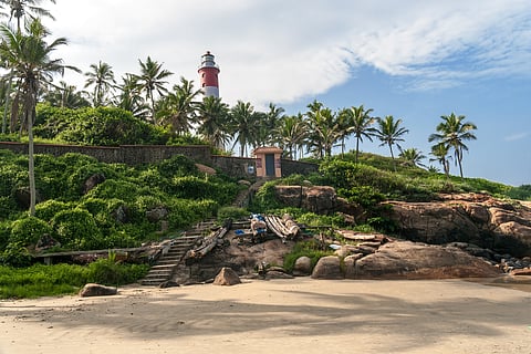 A view of the Kovalam Beach