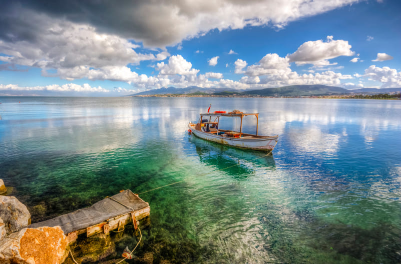 The coast of Urla Town in Izmir