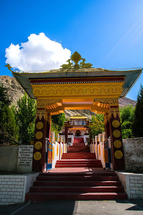 Samstanling Monastery, an important Buddhist shrine founded by Lama Tsultim Nima in Sumur