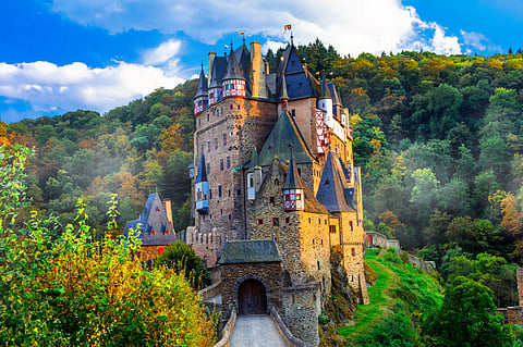 Burg Eltz, perched in the hills above the Mosel river is one of the most beautiful castles of Europe