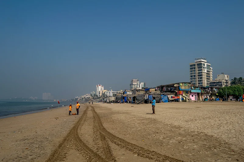 A view of the Versova Beach