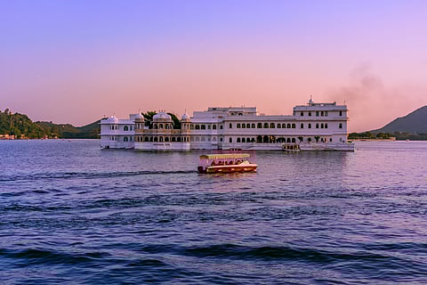 The stunning Taj Lake Palace in Udaipur