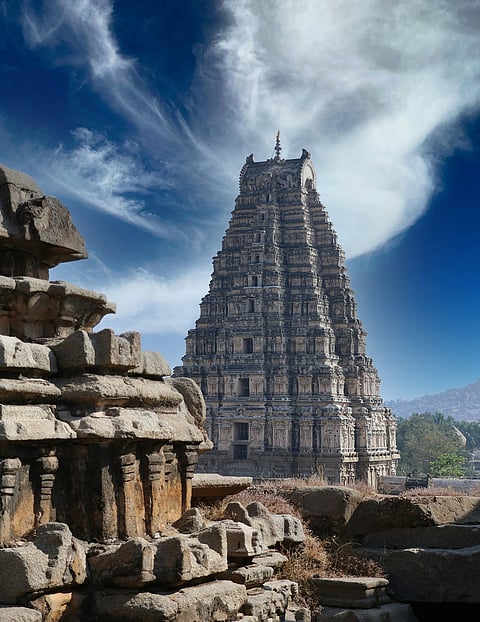 Hampi under blue skies