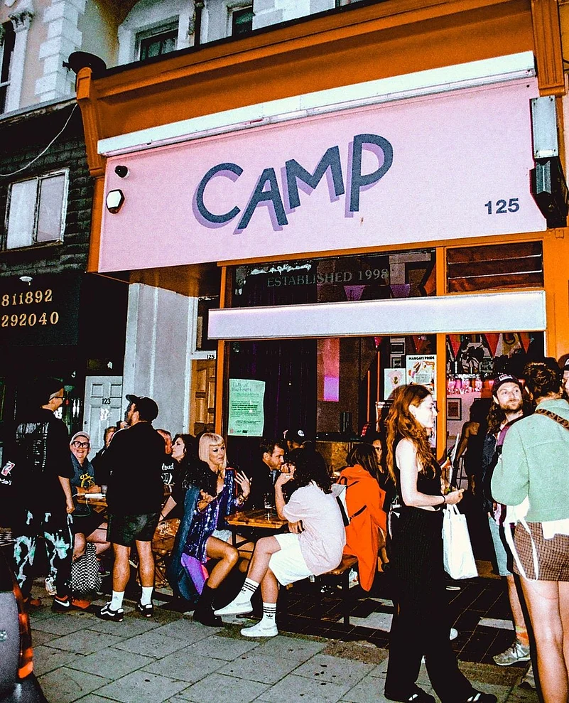 CAMP is a vibrant space designed to celebrate the towns flourishing LGBTQ+ community