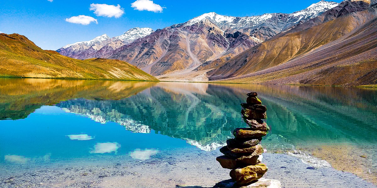 Beautiful Chandratal Lake in the Lahaul and Spiti district