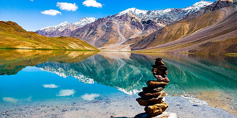 Beautiful Chandratal Lake in the Lahaul and Spiti district