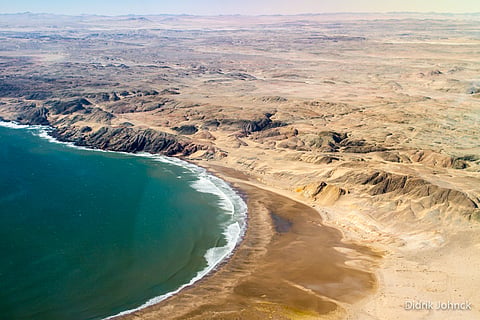 Aerial view of Skeleton Coast