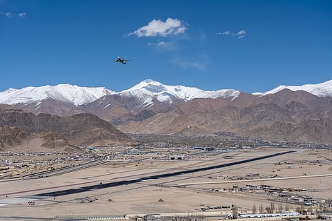 The flight disruption in Leh was due to reduced air density in the region