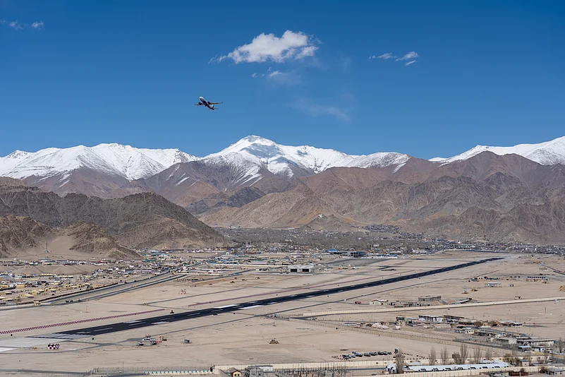 The flight disruption in Leh was due to reduced air density in the region