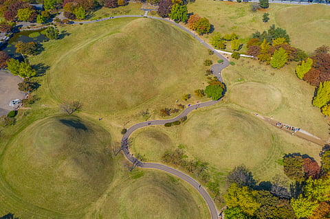 The Daereungwon Tomb Complex as seen from above