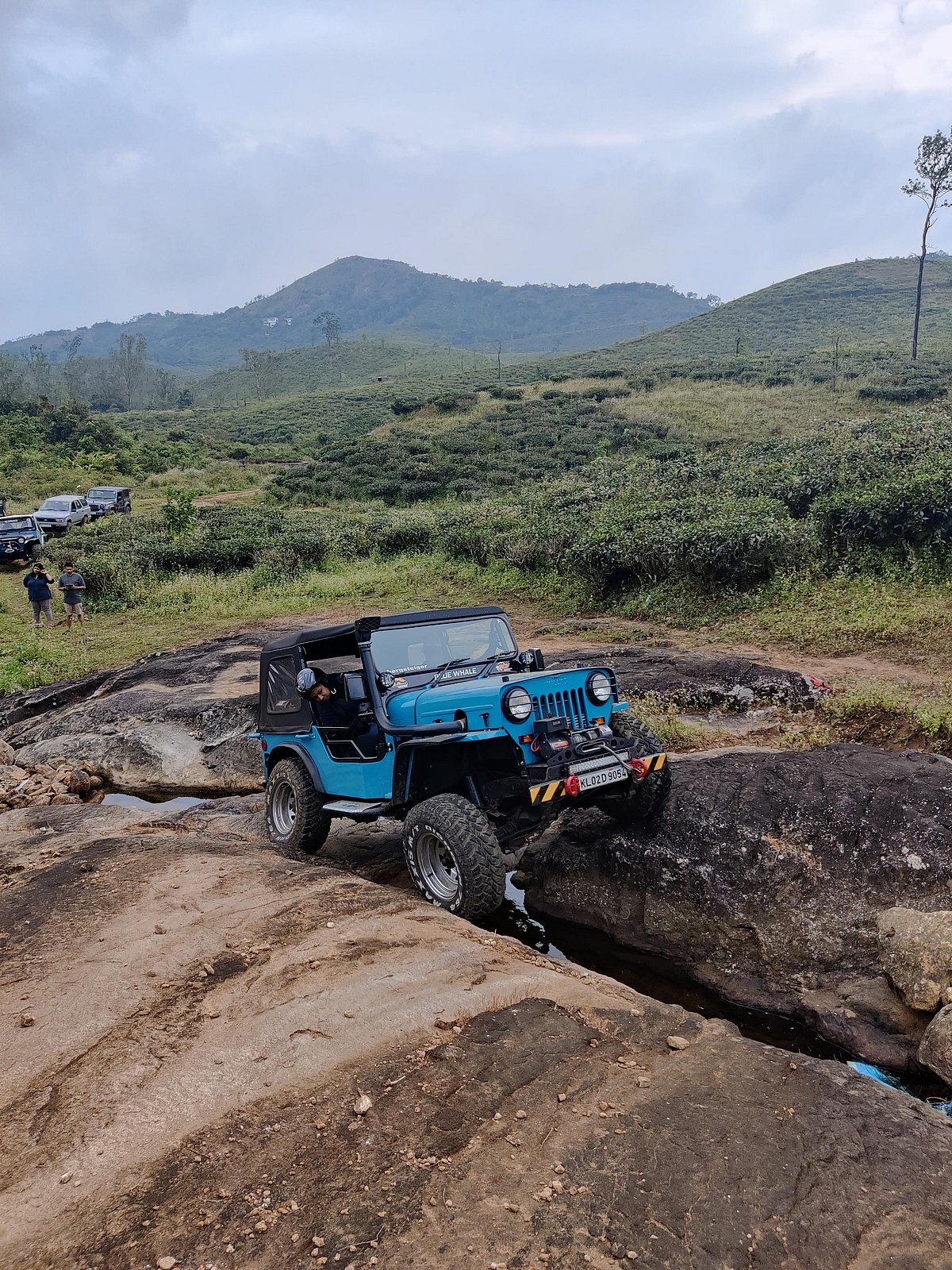 Aparna in her competition-spec vehicle, Blue Whale, in Vagamon
