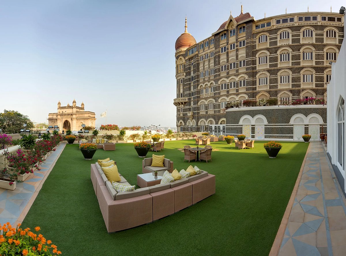 With the Gateway of India and Arabian Sea for company, the Taj Mahal Palace is an iconic part of the Mumbai skyline