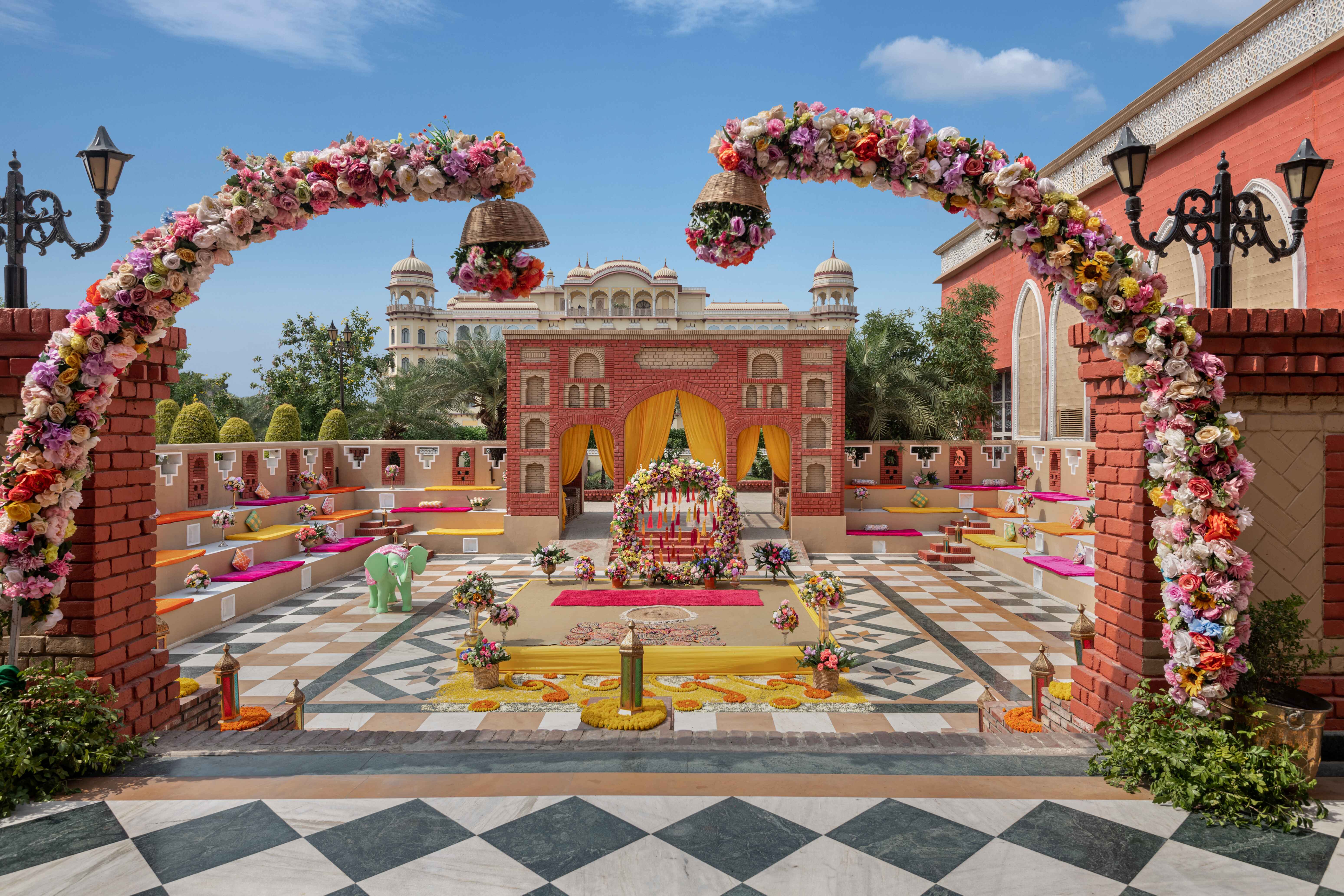 A mandap at the Noormahal Palace Hotel