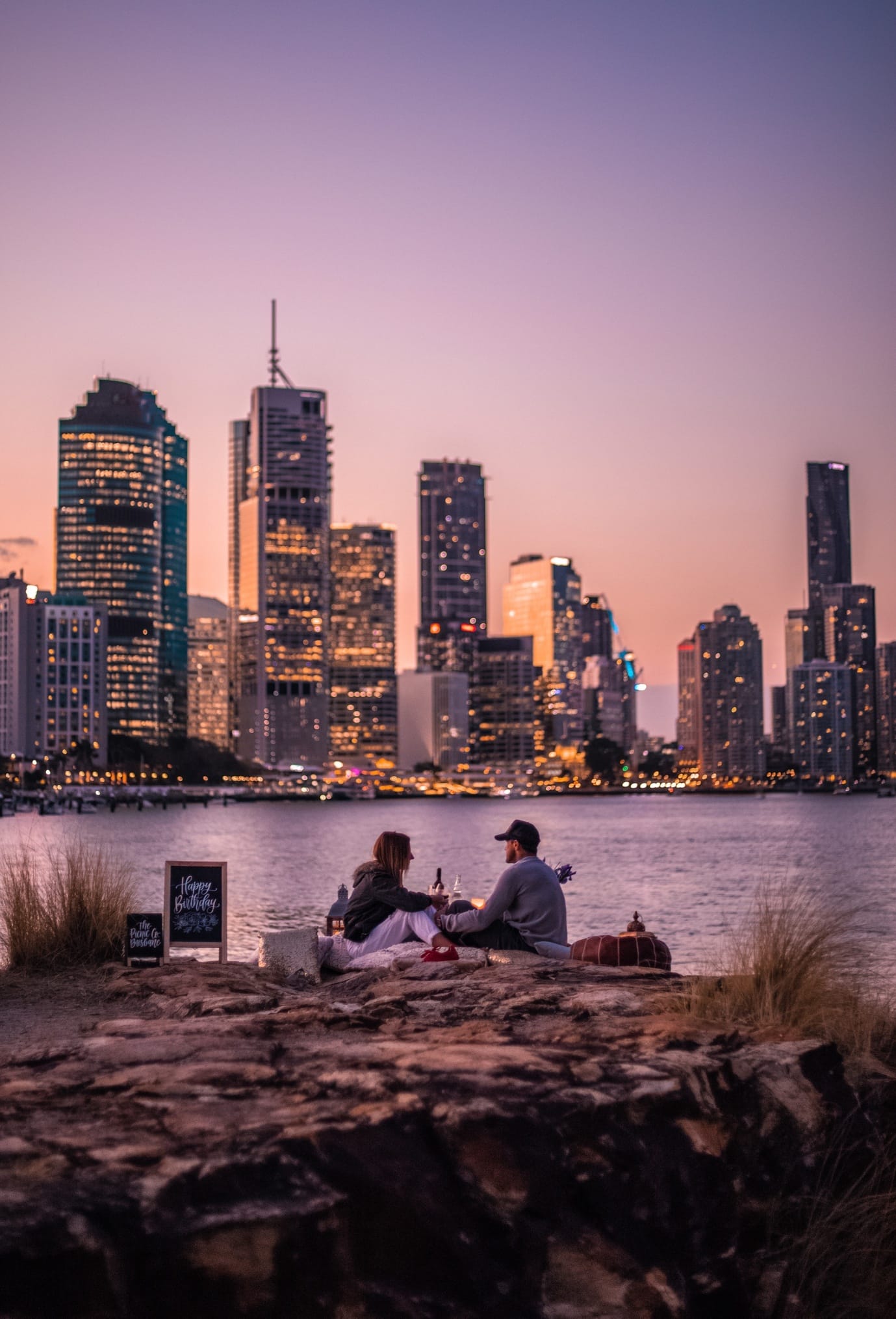 Book a curated picnic experience with Vintage Picnic Company or DIY on Kangaroo Point Cliffs