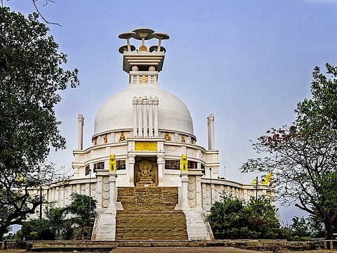 / The magnificent Stupa at Dhauligiri 