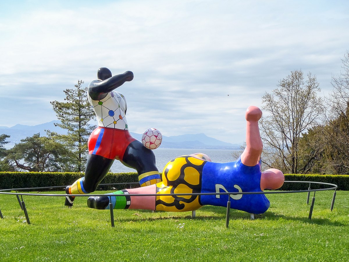 A sculpture at the Olympic Museum in Lausanne