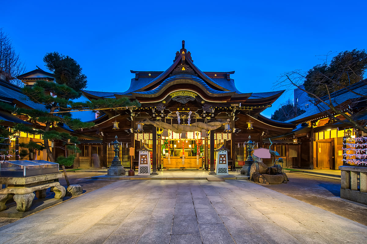 The Kushida-jinja is a Shinto shrine located in Hakata-ku, Fukuoka