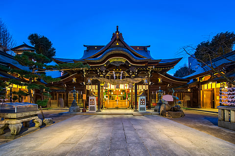 The Kushida-jinja is a Shinto shrine located in Hakata-ku, Fukuoka