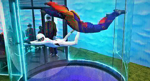 The indoor skydiving centre in Hyderabad