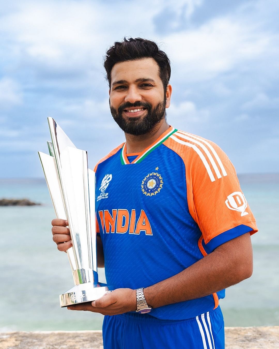 rohitsharma45/instagram : Rohit Sharma poses with the recently won World Cup