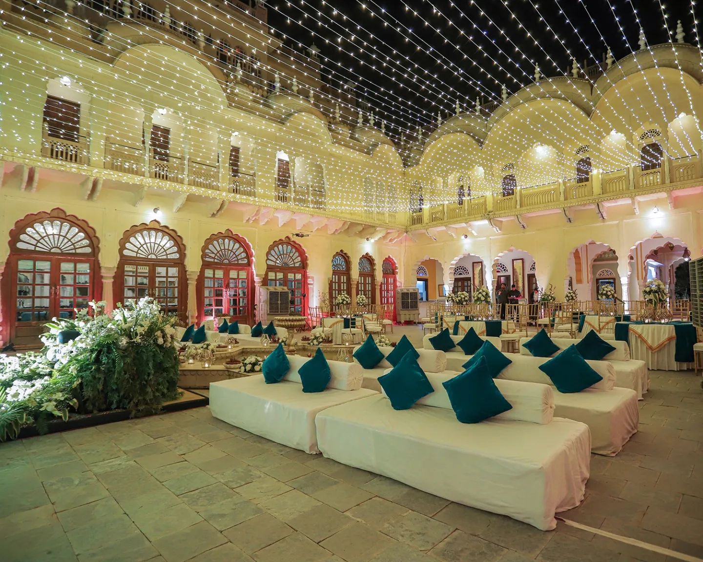 The Alsisar Mahal is fully equipped to host week-long wedding functions