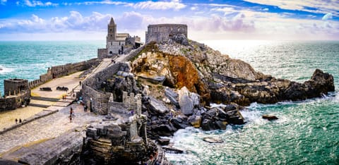 Porto Venere's defining landmark is St Peter's Church which dramatically stands atop a rocky promontory