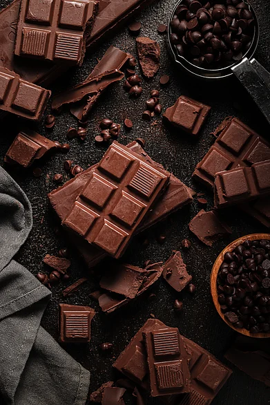 Shutterstock : An assortment of delicious dark chocolates