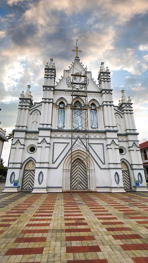 A view of the St Mary’s Forane Church