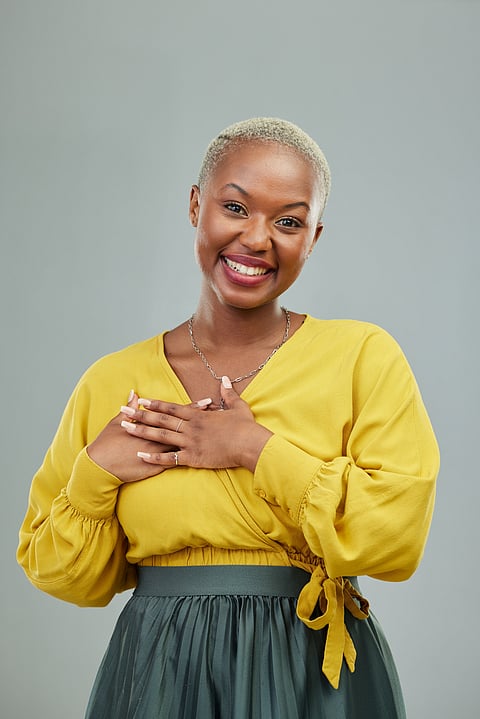 A lady expresses her gratitude
