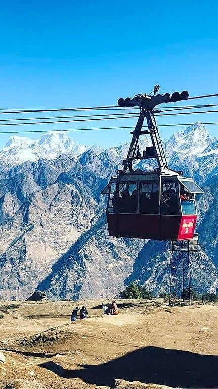 A view of the Auli Ropeway