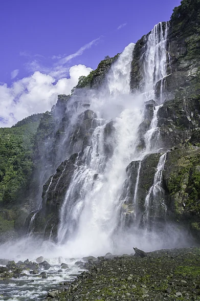 Shutterstock : A waterfall in Tawang, Arunachal Pradesh