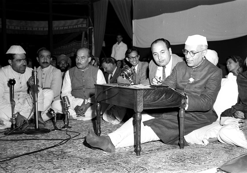 Pandit Nehru with Josh Malihabadi