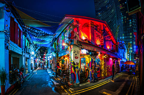 Haji Lane is a colourful part of Arab Street, Singapore's historic quarter