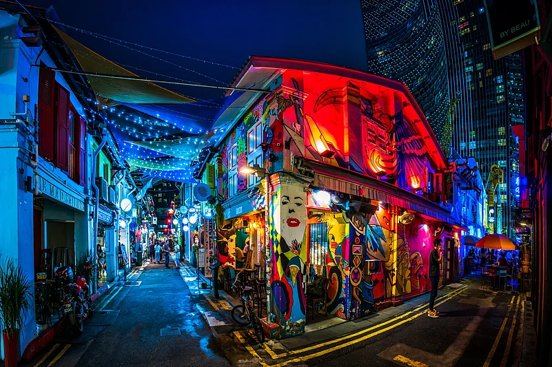 Haji Lane is a very colourful part of Arab Street, Singapores historic quarter