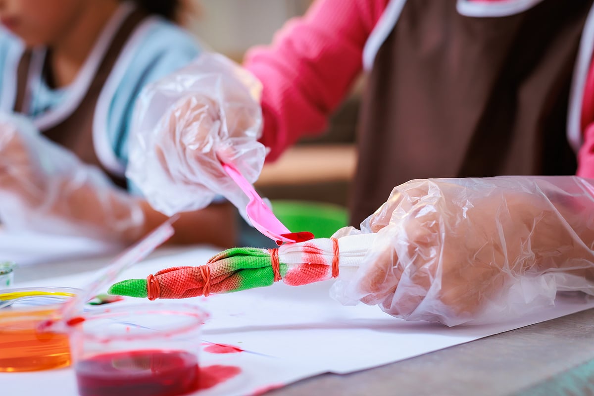 Learn about the art of tie-dyeing and create a vibrant T-shirt that you can take home with you