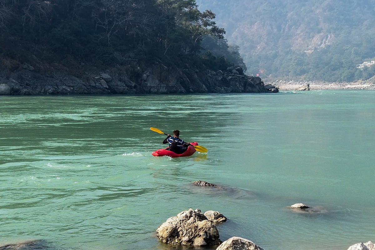 Kayaking on the Ganges provides a challenging yet tranquil workout