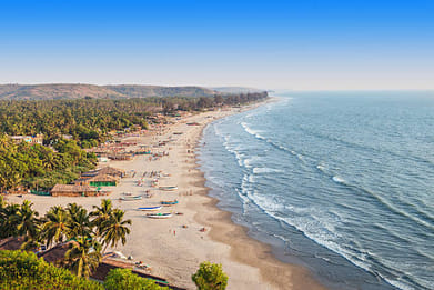 / iStock : The much loved Goan shoreline framing the Arabian Sea