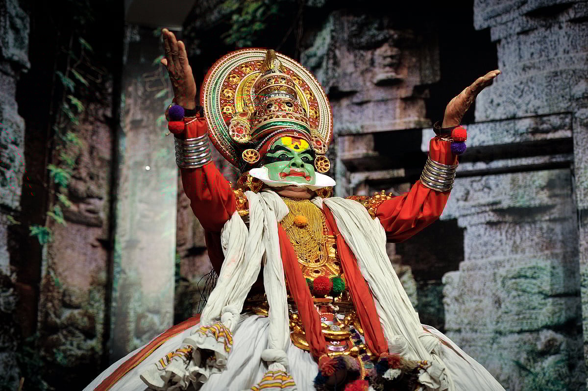 A Kathakali dancer in Kochi
