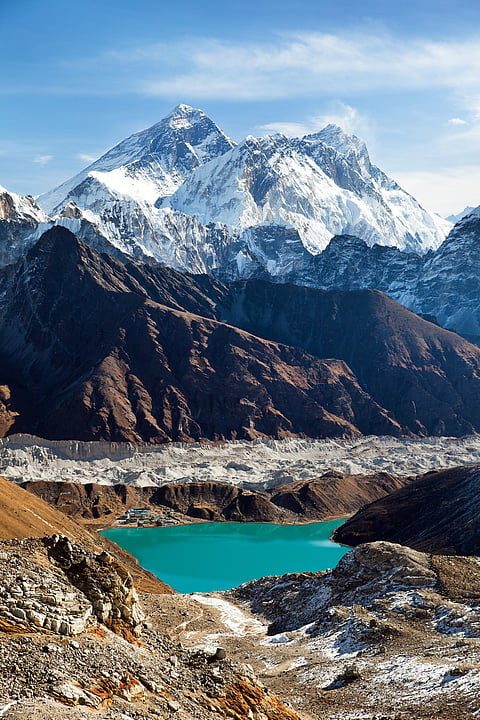 A grand view of the Himalayas from the Great Himalayan National Park