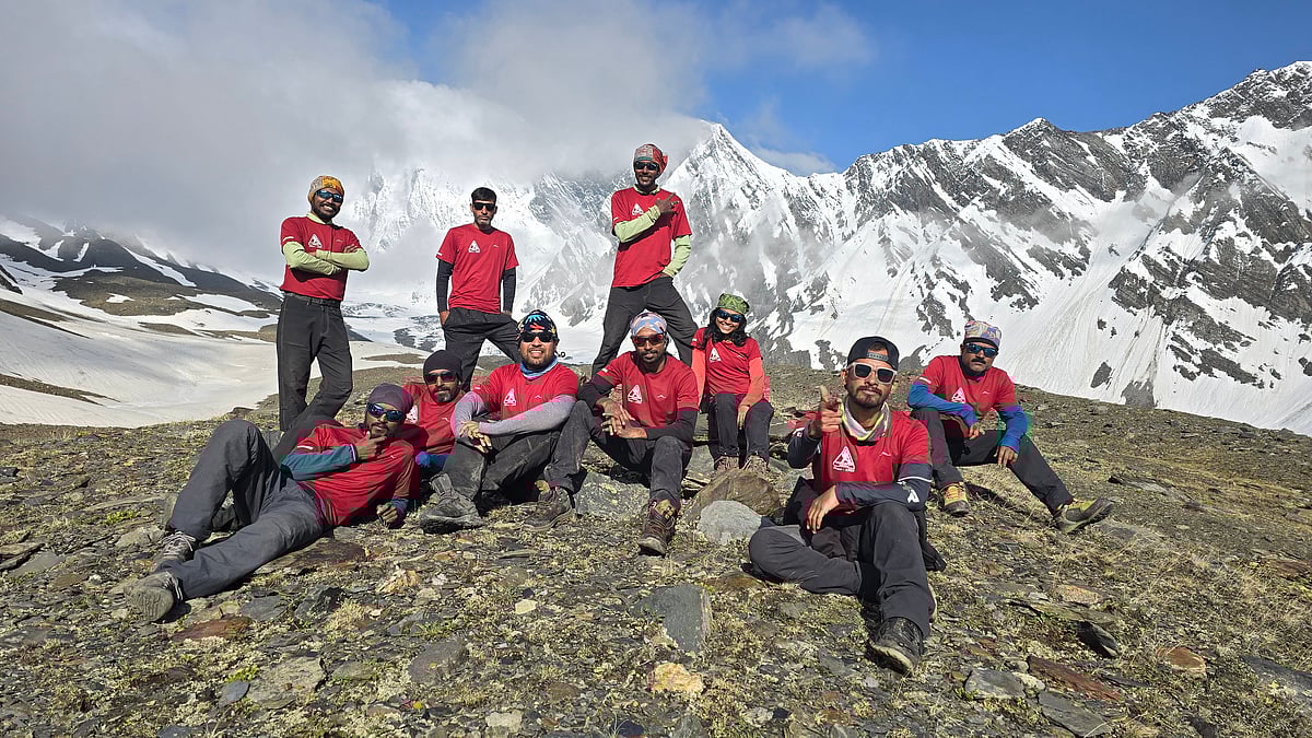 Members of the expedition to the Gupt Parvat