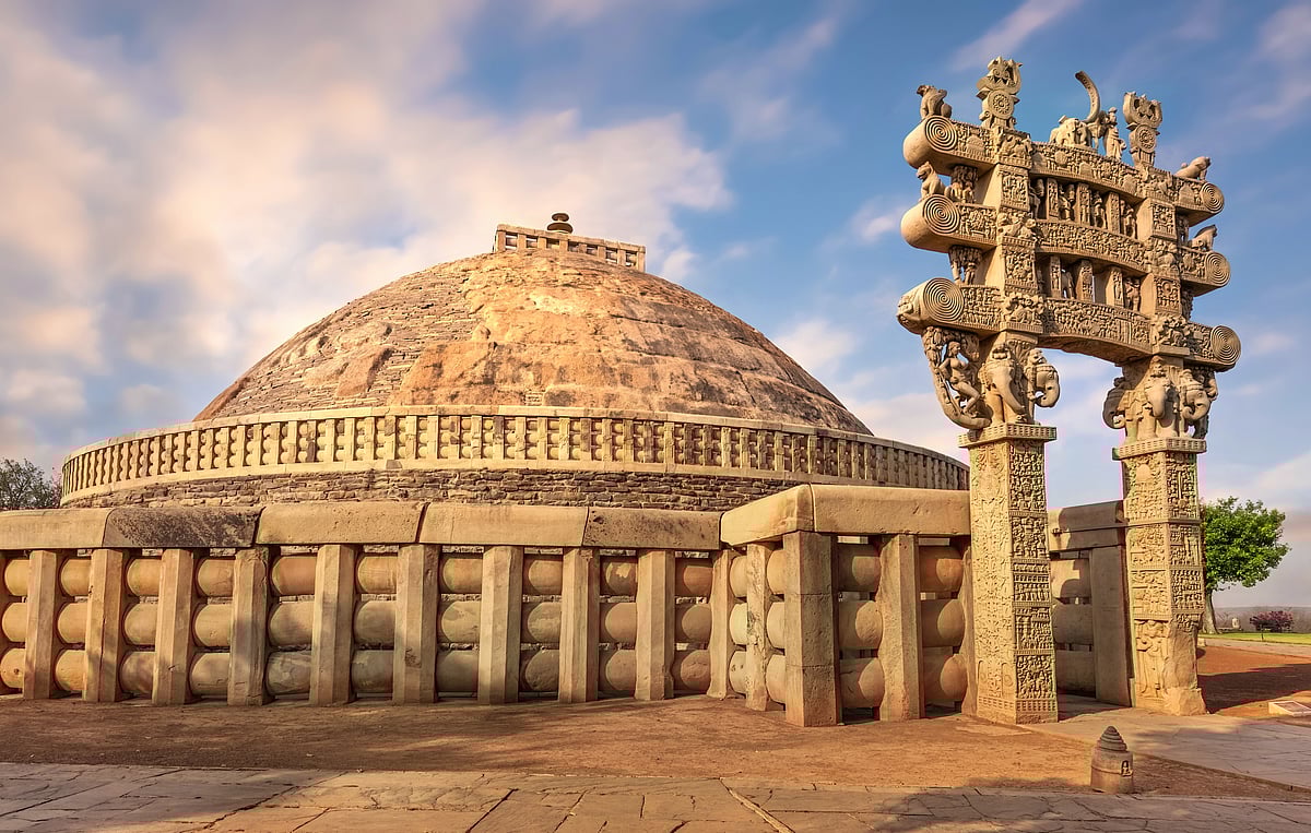 Shutterstock : Sanchi, located in Madhya Pradesh, is a significant Buddhist site