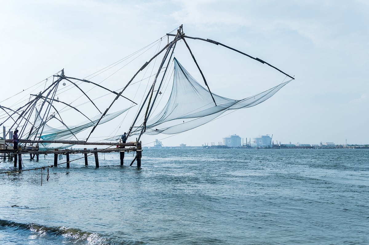 The Chinese fishing nets at Fort Kochi