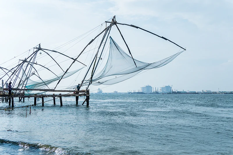 The Chinese fishing nets at Fort Kochi