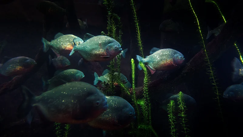 Piranhas in their habitat